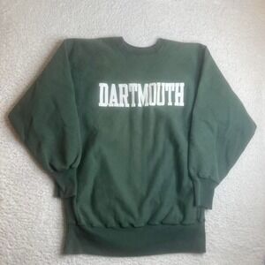 Vintage Dartmouth men's green fade champion reverse weave crew neck 90s xxl